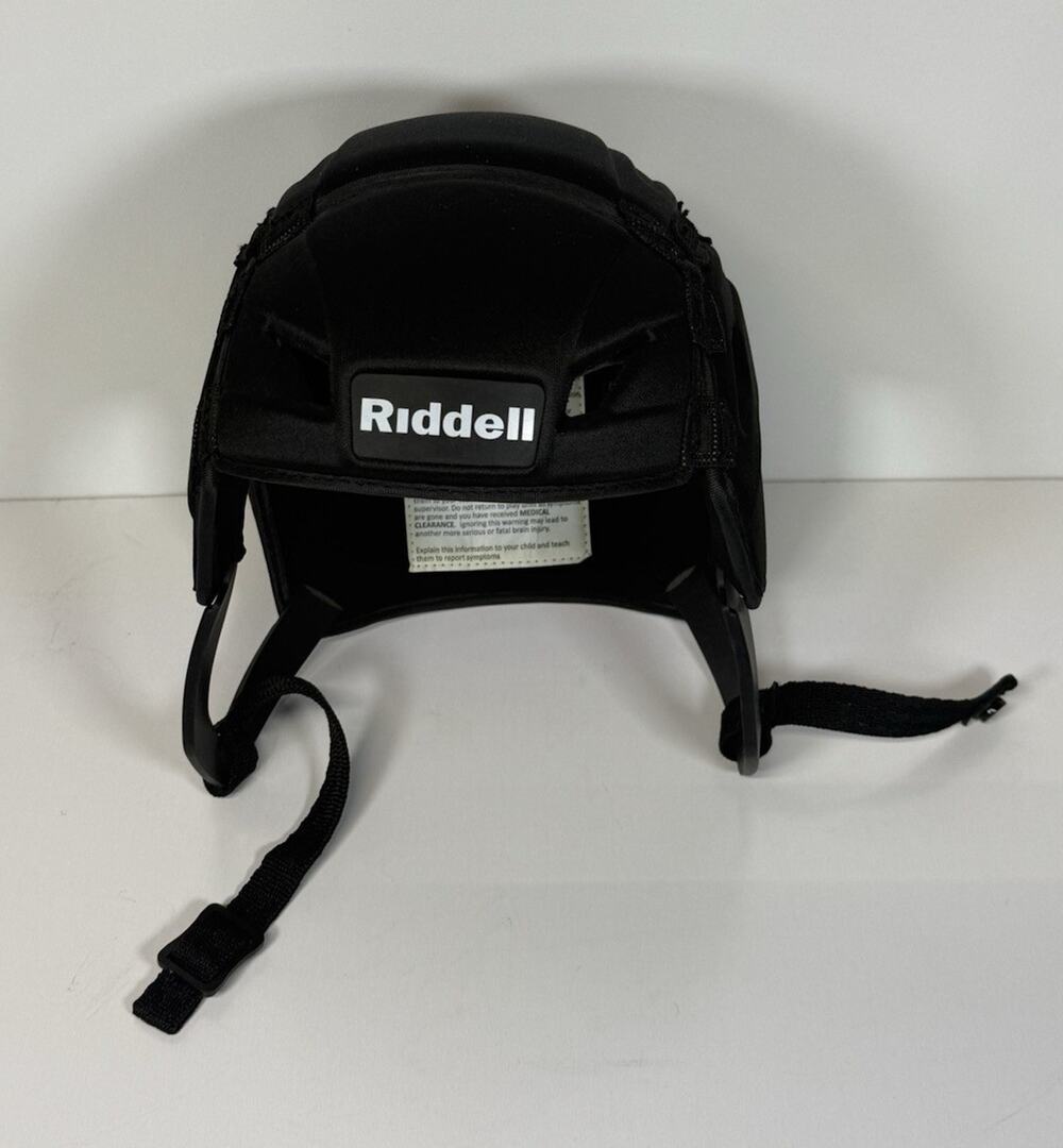 Riddell 7X7 Flag Football Cap Open Face Helmet Black Small/Med Chin Strap
